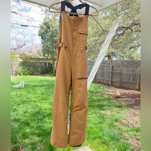 Quicksilver Snow Bibs Beige Kids Size 14